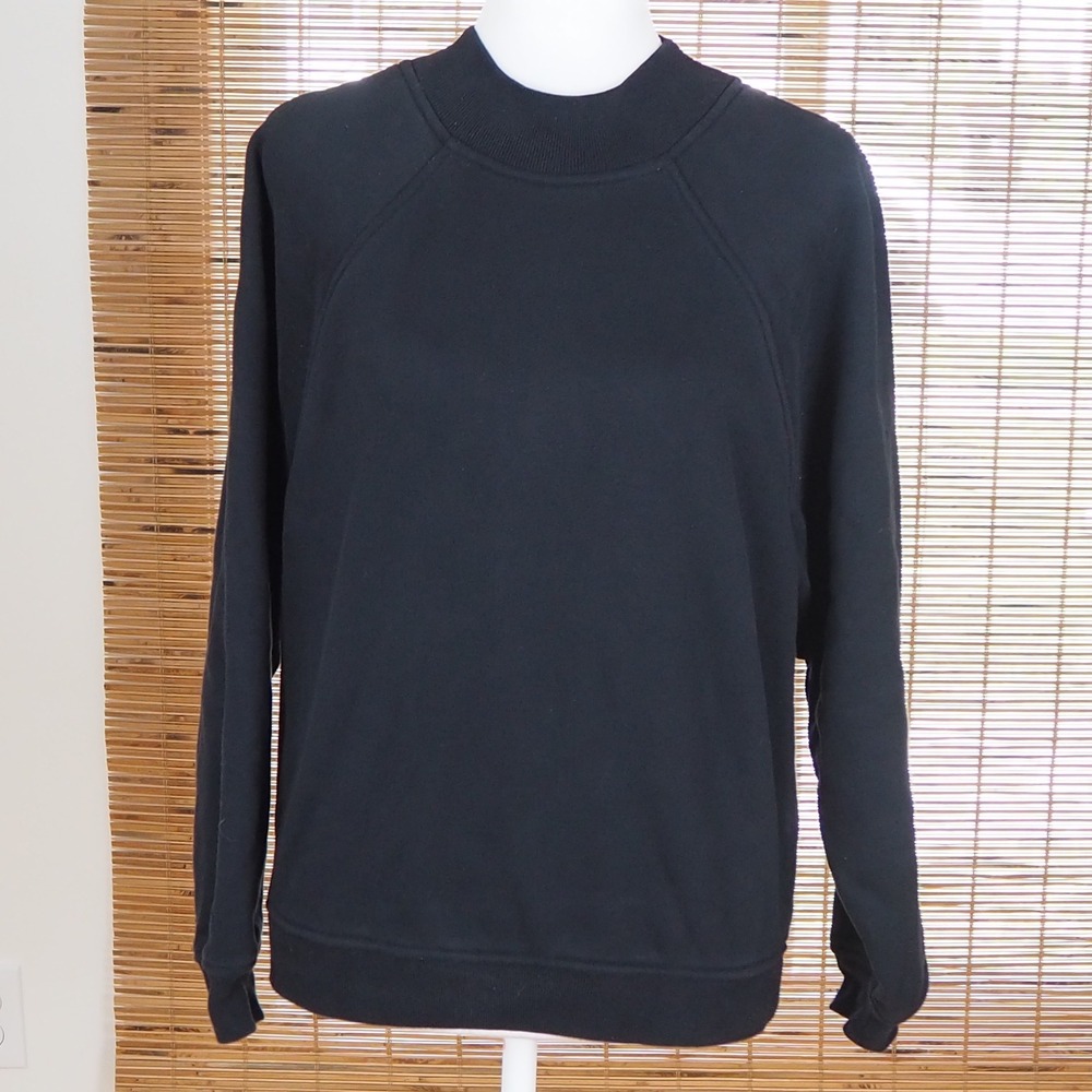 Alo Yoga Heavyweight Sweatshirt Women's XS Raglan Mock Neck Pullover Activewear